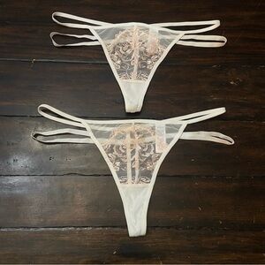 New! Bluebella set of 2 Sheer Embroidered Panty white 1778
